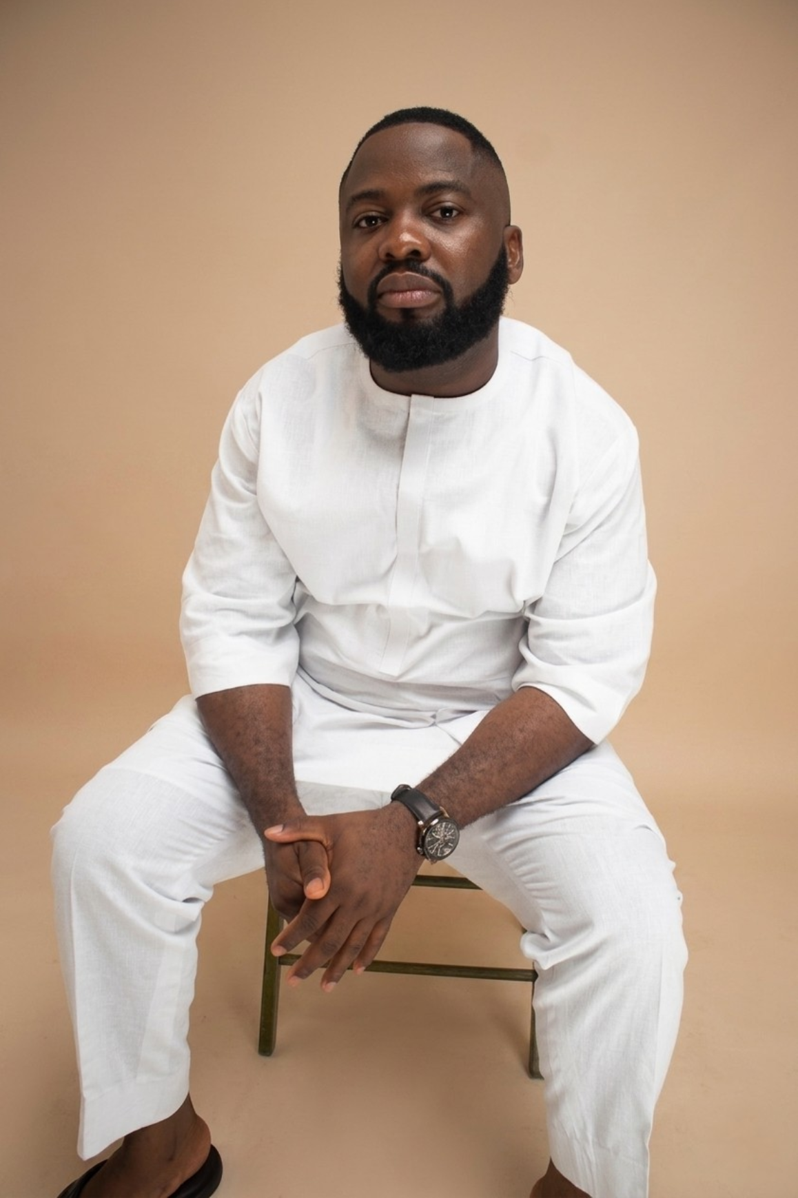 Linen Kaftan White - Image 2