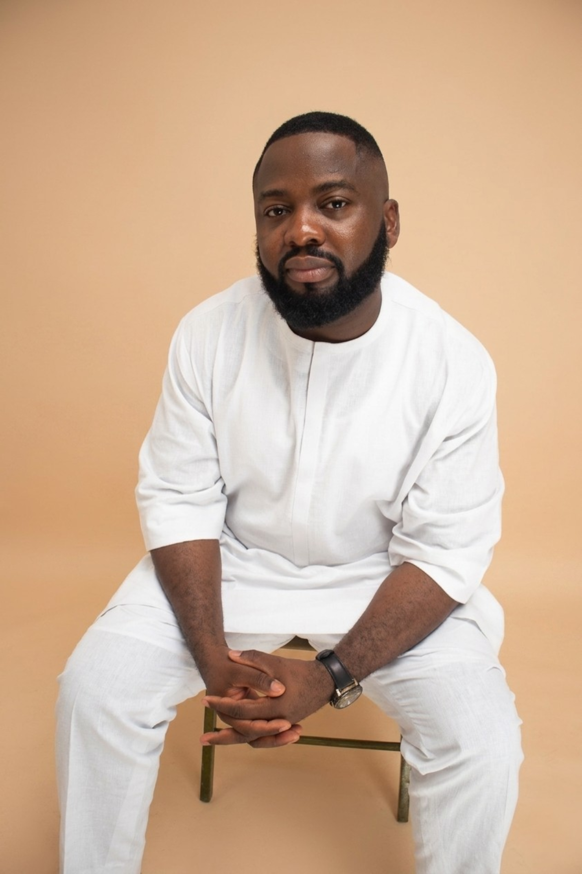 Linen Kaftan White - Image 3