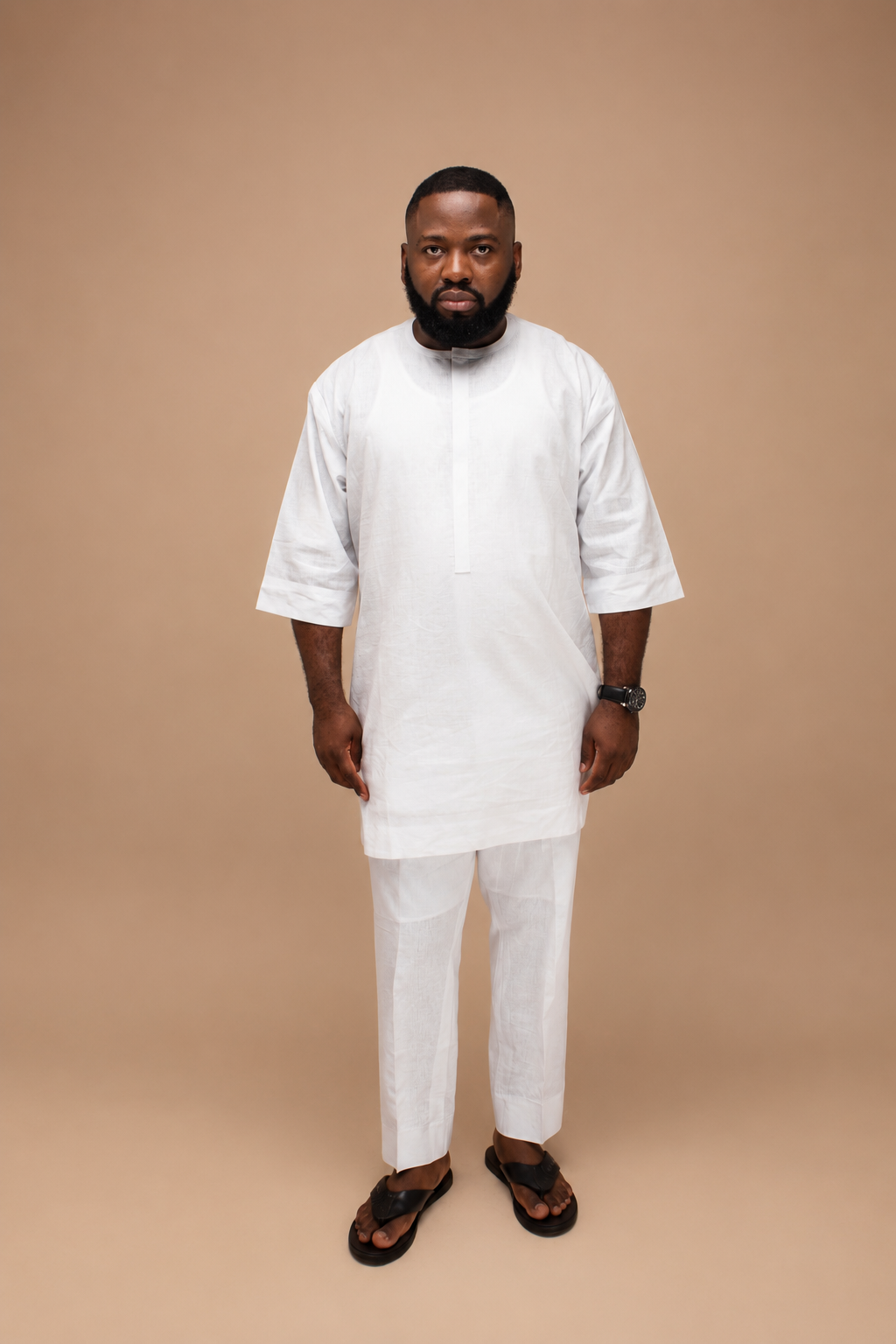 Linen Kaftan White