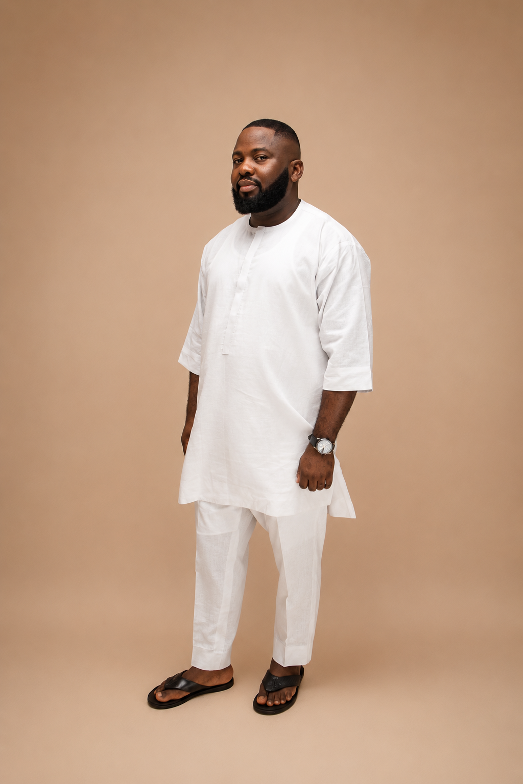 Linen Kaftan White - Image 6