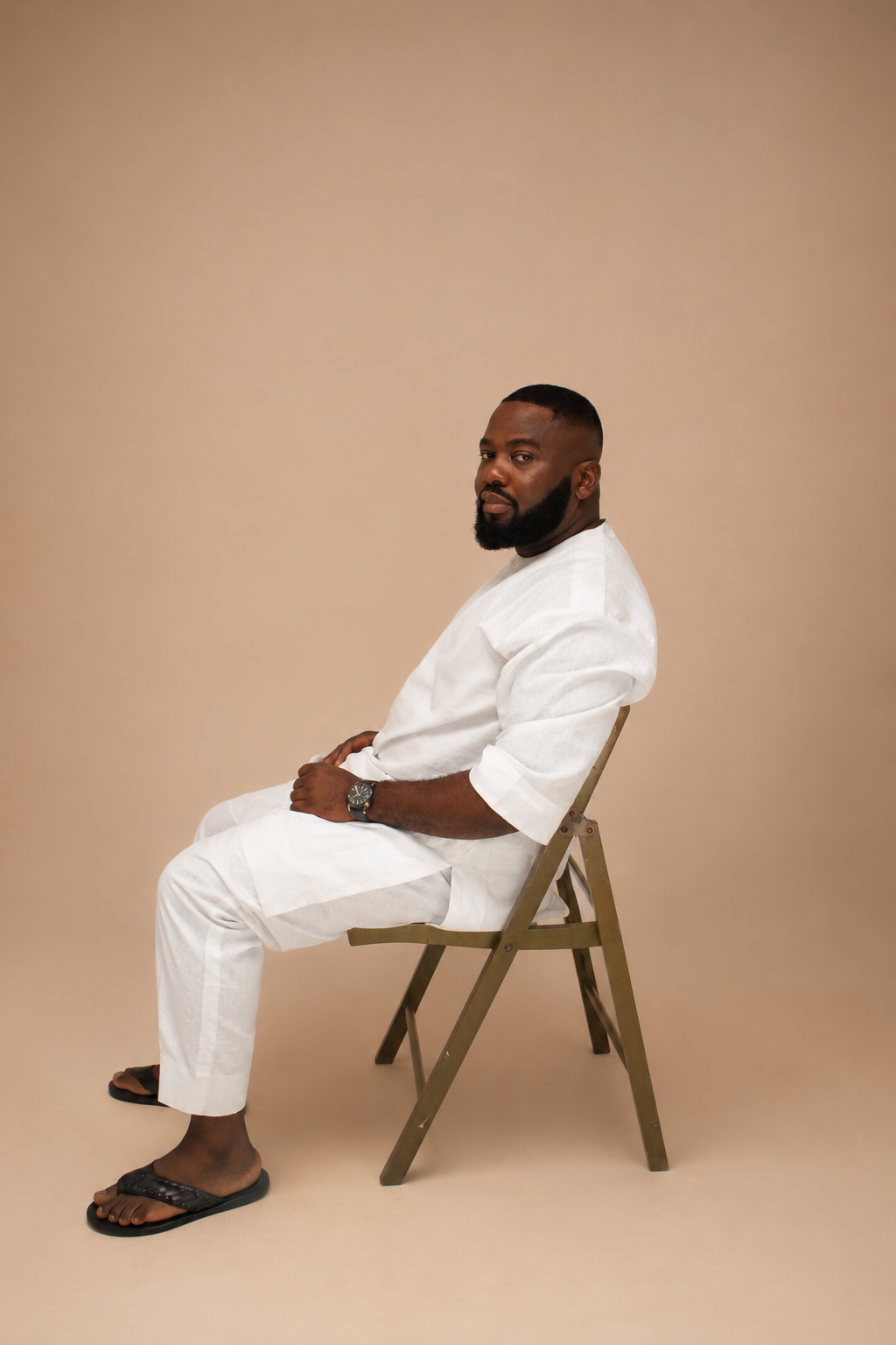 Linen Kaftan White - Image 7